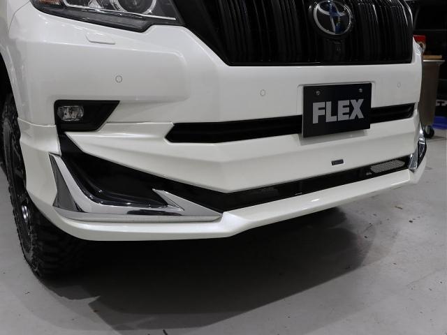 ランドクルーザープラド TX 【メッキ部マットブラック】【7人乗り】パールホワイト リフトアップ ウェッズアルミホイール ウッドコンビステアリング シフトノブ 新品シートカバー フロントカメラ 前後モデリスタ(16枚目)