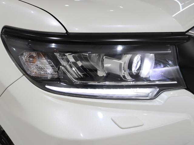 ランドクルーザープラド TX 【メッキ部マットブラック】【7人乗り】パールホワイト リフトアップ ウェッズアルミホイール ウッドコンビステアリング シフトノブ 新品シートカバー フロントカメラ 前後モデリスタ(38枚目)