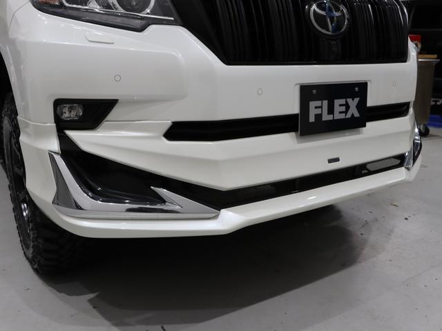 ランドクルーザープラド TX 【メッキ部マットブラック】【7人乗り】パールホワイト リフトアップ ウェッズアルミホイール ウッドコンビステアリング シフトノブ 新品シートカバー フロントカメラ 前後モデリスタ(56枚目)