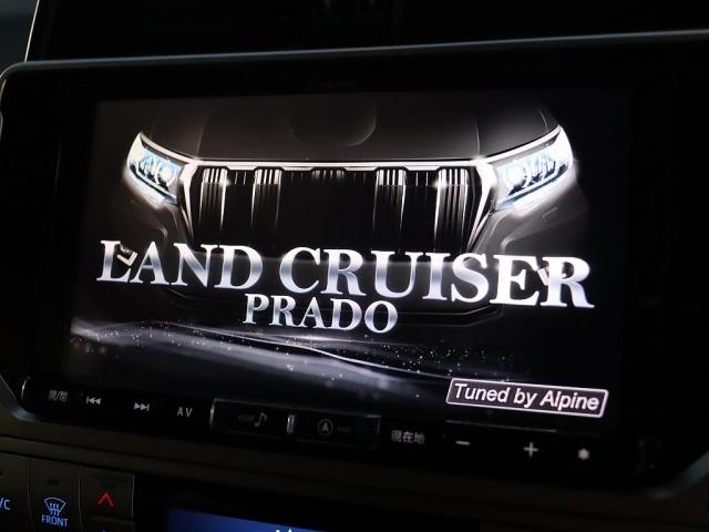 ランドクルーザープラド ＴＸ　ワンオーナー　リフトアップ　サンルーフ　プッシュスタート　ルーフレール　クルーズコントロール　ルーフボックス　ＡＬＰＩＮＥ　９インチナビ　バックカメラ　アルミホイール　オーバーフェンダー（14枚目）