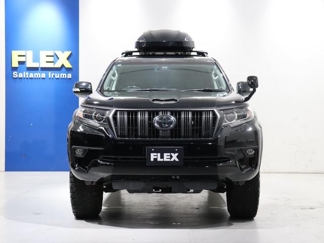 ランドクルーザープラド ＴＸ　ワンオーナー　リフトアップ　サンルーフ　プッシュスタート　ルーフレール　クルーズコントロール　ルーフボックス　ＡＬＰＩＮＥ　９インチナビ　バックカメラ　アルミホイール　オーバーフェンダー（21枚目）