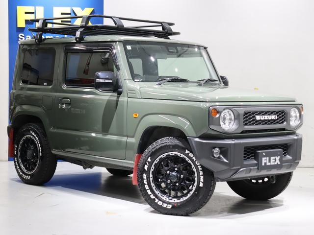 ジムニー XC 【下取直販】ジャングルグリーン マッドバーン16インチアルミホイール ヨコハマATタイヤ ケンウッド9インチナビ バックカメラ 前後ドラレコ 社外ドリンクホルダー サイドバー ETC(60枚目)