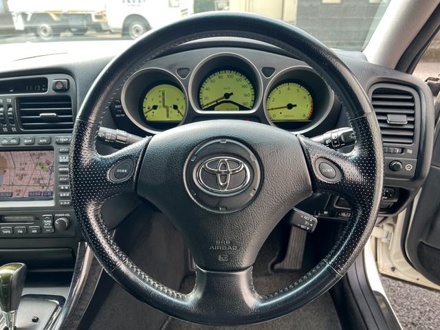 アリスト  純正ナビ サンルーフ 黒革シート ETC オートクルーズコントロール 車高調 純正サス有 純正アルミホイール 電動パワーシート キーレスキー(16枚目)