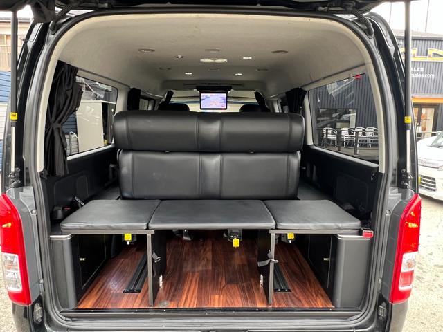ハイエースワゴン GL アイシート2脚 新品Weds16AW 4WD 社外オートステップ SDナビ バックモニター 後席モニター パワスラ ETC ミラー一体型バックモニター(29枚目)