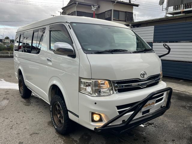 ハイエースワゴン ＧＬ　リフトアップ　４ＷＤ　ＲＡＹＳ１６ＡＷ　マッドタイヤ　社外バンパーガード　オーバーフェンダー　社外ＳＤナビ　バックモニター　後席モニター　パワスラ　ＥＴＣ（26枚目）