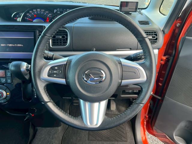 タント カスタムＲＳ　トップエディションＳＡＩＩ【ターボ】【禁煙】　衝突被害軽減　車線逸脱警告　純正８型ナビ　ＣＤ／ＤＶＤ再生　フルセグＴＶ　Ｂｌｕｅｔｏｏｔｈ　バックカメラ　ＬＥＤライト　ＥＴＣ　両側電動スライド　アイドリングストップ　ハーフレザーシート　純正アルミ（22枚目）