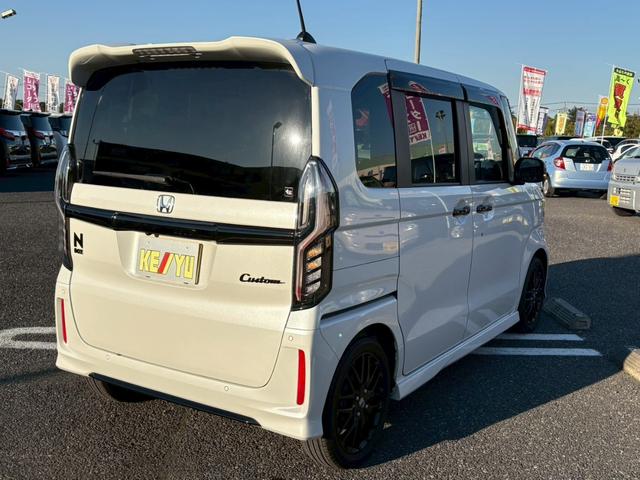 Ｎ－ＢＯＸカスタム Ｌターボ　スタイル＋ブラック　禁煙　両側電動スライドドア　ホンダセンシング　車線逸脱警告　純正８型地デジナビ　バックカメラ　Ｂｌｕｅｔｏｏｔｈ　ＵＳＢ　ＬＥＤオートライト　追従クルコン　半革シート　シートヒーター　パドルシフト　純正アルミ　スペアキー　保証書（3枚目）