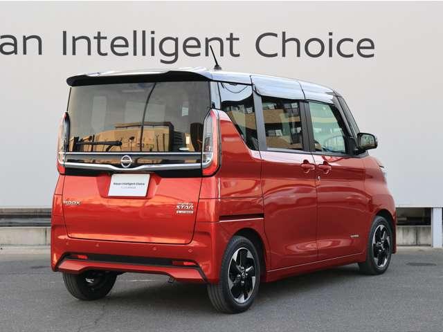 ルークス ６６０　ハイウェイスターＸ　アラウンドビューモニター／踏み間違い防止／　アイスト　衝突被害軽減ブレ－キ　助手席側オートスライドドア　マルチビューカメラ　車線逸脱警報装置　ＥＴＣ　ＬＥＤ　スマートキー　パワーウィンドウ　ワンオーナー　カーテンエアバック　ドライブレコーダー（2枚目）