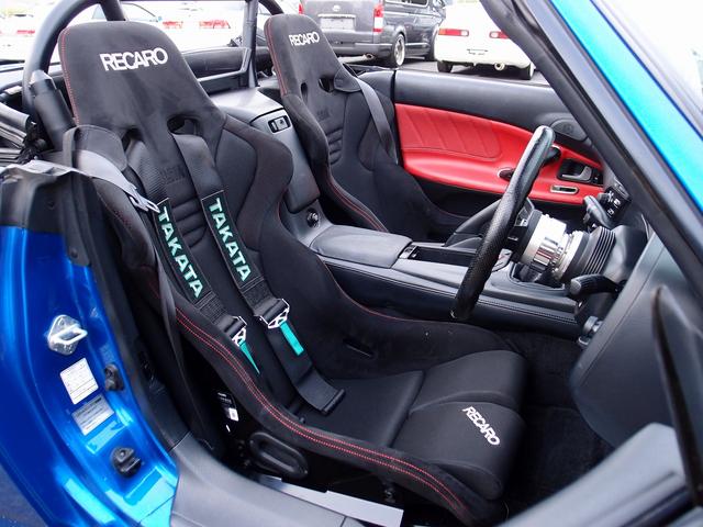 S2000 ベースグレード ASM車両 ASMエアロ ASMマフラー ASMカーボンボンネット ASMXRECAROシート アラゴスタ車高調 モデリスタ17AW 幌張替 過去整備記録簿19枚 無限ロールバー 無限エアクリBOX(4枚目)