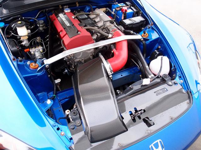 S2000 ベースグレード ASM車両 ASMエアロ ASMマフラー ASMカーボンボンネット ASMXRECAROシート アラゴスタ車高調 モデリスタ17AW 幌張替 過去整備記録簿19枚 無限ロールバー 無限エアクリBOX(19枚目)