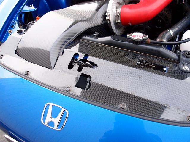 S2000 ベースグレード ASM車両 ASMエアロ ASMマフラー ASMカーボンボンネット ASMXRECAROシート アラゴスタ車高調 モデリスタ17AW 幌張替 過去整備記録簿19枚 無限ロールバー 無限エアクリBOX(57枚目)