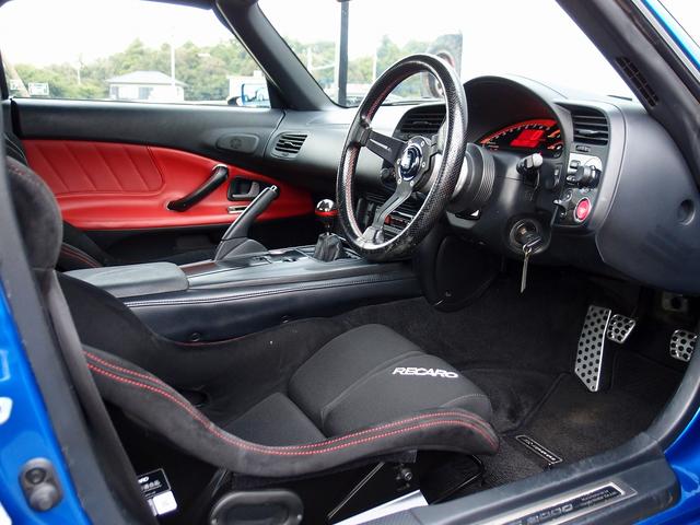 S2000 ベースグレード ASM車両 ASMエアロ ASMマフラー ASMカーボンボンネット ASMXRECAROシート アラゴスタ車高調 モデリスタ17AW 幌張替 過去整備記録簿19枚 無限ロールバー 無限エアクリBOX(63枚目)