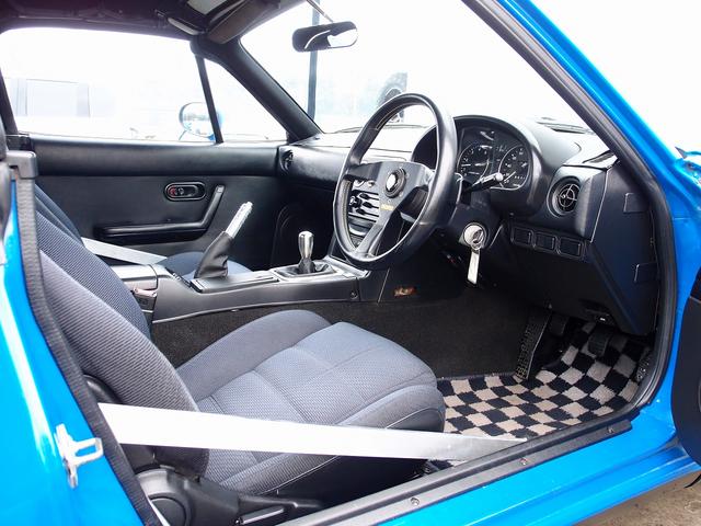 ユーノスロードスター ノーマルベース　ＲＳファクトリーサス　純正１４ＡＷタイヤ７分山　ＥＴＣ　幌張替済　フジツボエキマニ　ＭＯＭＯステアリング　ロールバー　石井自動車サイドバー　ＮＧＫプラグコード　シフトノブ　サイドブレーキ　整備記録簿（66枚目）