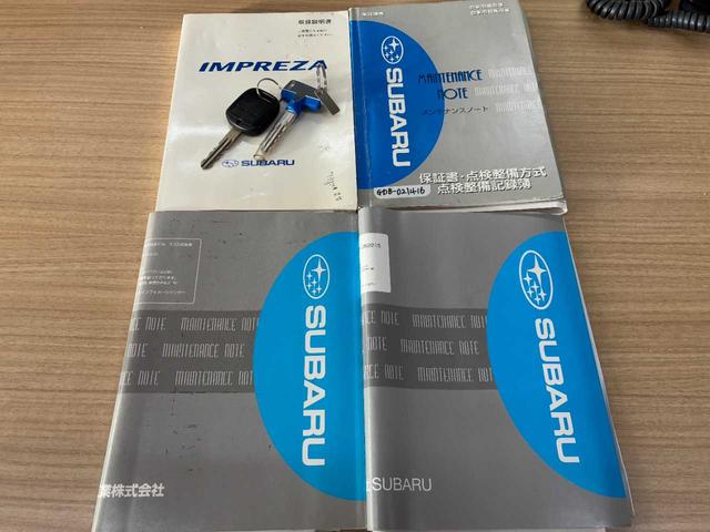 インプレッサ ＷＲＸ　ＳＴｉ　ユーザー買取／フルノーマル／涙目Ｃ型／純正大型リアスポイラー／純正１７インチＡＷ／ディーラー記録簿Ｈ１５．１６．１７．１８．１９．２０．２４．２６．２７．２８．３０．Ｒ２．４．６．７年付／取扱説明書／（2枚目）