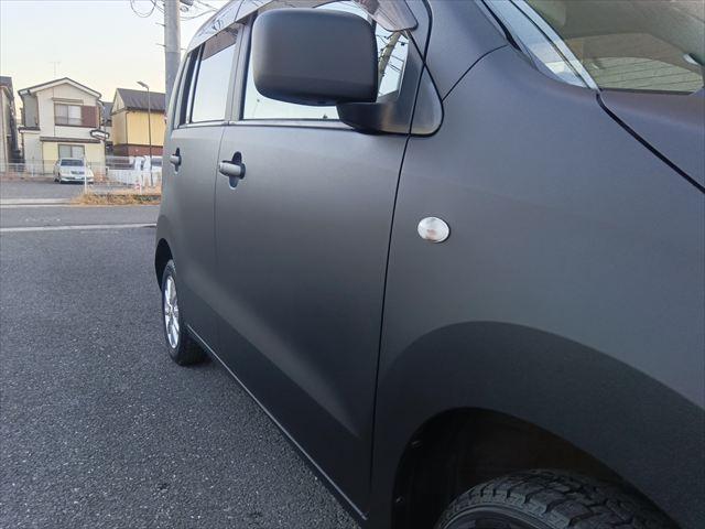 ワゴンR FX マット塗装/マニュアル/社外アルミ/ドアバイザー/リアワイパー/リアフィルム/電動格納ミラー/ABS/ライトレベライザー/PWスイッチ新品交換/新品ハンドルカバー(13枚目)