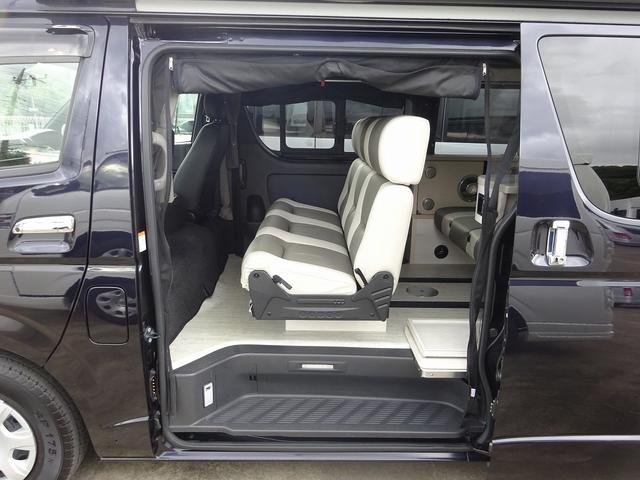 ハイエースバン キャンピングカー ケイワークス オーロラスタークルーズSL バンコン シンク エバスペヒャー製FFヒーター シングルサブ 1500Wインバーター フレキシブルソーラー サイドオーニング 電子レンジ 給排水19L フリップダウンモニター ポップアップ TSS(4枚目)