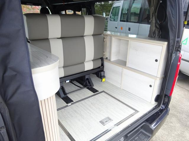 ハイエースバン キャンピングカー ケイワークス オーロラスタークルーズSL バンコン シンク エバスペヒャー製FFヒーター シングルサブ 1500Wインバーター フレキシブルソーラー サイドオーニング 電子レンジ 給排水19L フリップダウンモニター ポップアップ TSS(8枚目)