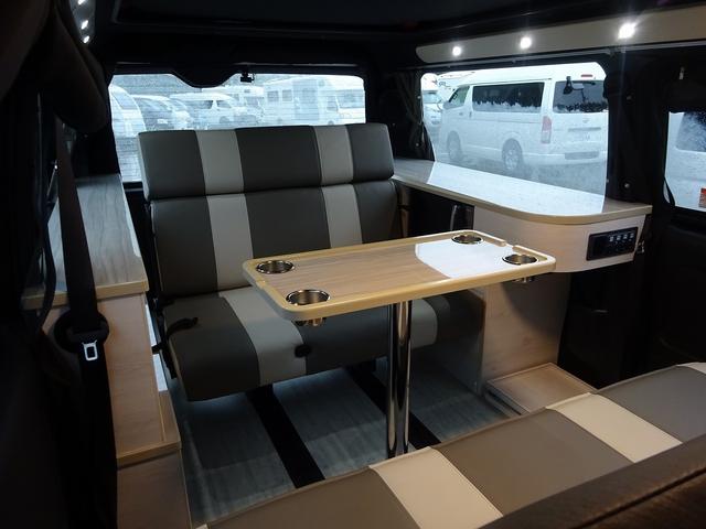 ハイエースバン キャンピングカー ケイワークス オーロラスタークルーズSL バンコン シンク エバスペヒャー製FFヒーター シングルサブ 1500Wインバーター フレキシブルソーラー サイドオーニング 電子レンジ 給排水19L フリップダウンモニター ポップアップ TSS(30枚目)