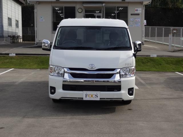 ハイエースワゴン キャンピングカー FOCS FIKA オーダー受付中 バンコン シンク コンロ シングルサブ べバストFFヒーター クールスター 強化バッテリーセット パノラミックビュー デジタルインナーミラー フリップダウンモニター LEDヘッドライト 専用コンソール(30枚目)