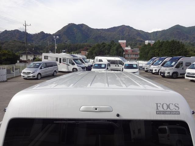 ハイエースワゴン キャンピングカー FOCS FIKA オーダー受付中 バンコン シンク コンロ シングルサブ べバストFFヒーター クールスター 強化バッテリーセット パノラミックビュー デジタルインナーミラー フリップダウンモニター LEDヘッドライト 専用コンソール(57枚目)