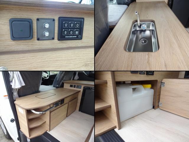 ハイエースワゴン キャンピングカー FOCS FIKA オーダー受付中 バンコン シンク コンロ シングルサブ べバストFFヒーター クールスター 強化バッテリーセット パノラミックビュー デジタルインナーミラー フリップダウンモニター LEDヘッドライト 専用コンソール(80枚目)