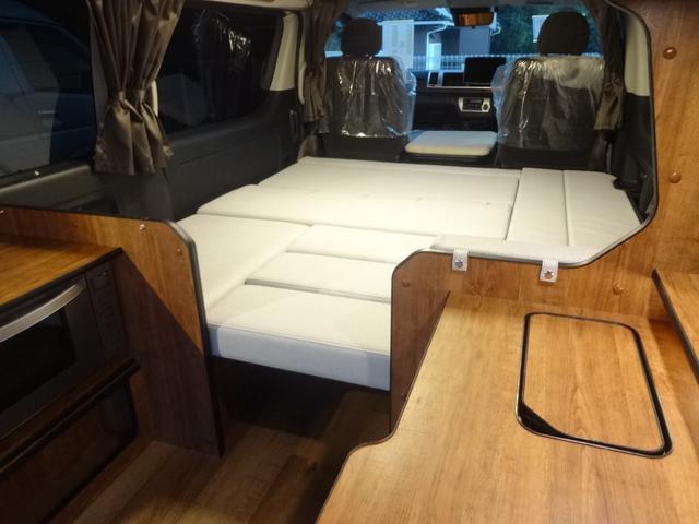 ハイエースワゴン キャンピングカー　ＦＯＣＳ　ＤＳ－Ｆ　バンコン　シンク　ＤＣ冷蔵庫　べバスト製ＦＦヒーター　シングルサブバッテリー　走行充電　外部充電　外部電源　内部電源　電子レンジ　走行時リアクーラー・リアヒーター　給排水タンク１０Ｌ　マックスファン（79枚目）