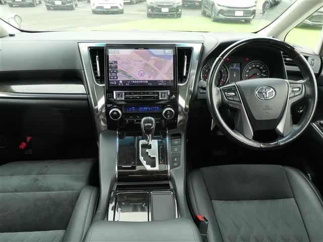 アルファード 2.5S Cパッケージ ムーンルーフ アルパイン11インチナビ TV BT 後席モニター パワーバックドア パワーシート オットマン ETC LEDヘッドライト クリアランスソナー 純正18インチアルミホイル CD ABS(2枚目)