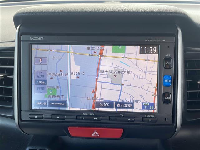 Ｎ－ＢＯＸ Ｇ・ＬパッケージＳＳパッケージ　あんしんパッケージ　衝突軽減ブレーキ　両側パワースライドドア　純正ナビ　ＴＶ　ＣＤ　ＢＴ　バックカメラ　ＥＴＣ　スマートキー２個　社外アルミホイール　Ｗ　サイド　カーテンエアバッグ　ワンオーナー　禁煙（4枚目）