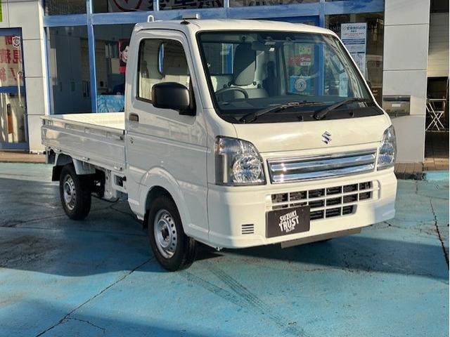 キャリイトラック ＫＣエアコン・パワステ　登録届出済未使用車　キーレスエントリー　オートライト　パワーウインド　アイドリングストップ　衝突被害軽減ブレーキ装置　リヤパーキングセンサー　横滑り防止装置　車線逸脱警報装置（4枚目）