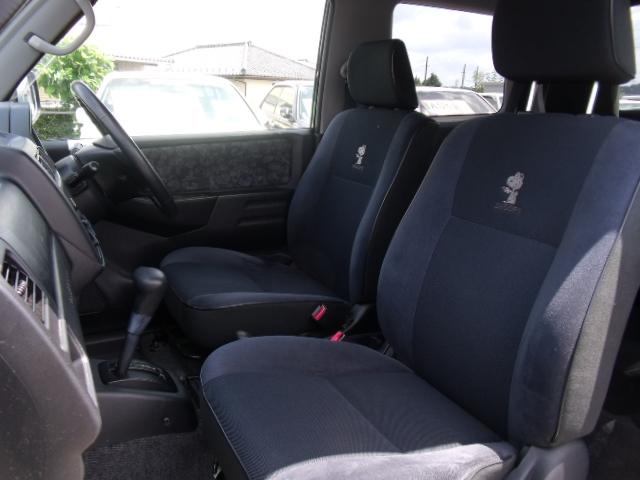 パジェロミニ スヌーピーエディションＩＩターボ　４ＷＤターボ　スヌーピー専用　スペアタイヤケース　デカール　スピードメーター＆タコメーター　プリントドアトリム生地　刺繍入りシート　キーレス　ＣＤ（14枚目）