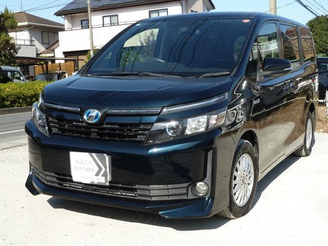 ヴォクシー ハイブリッドV 3列シート ETC ナビ エアコン ABS エアバック キーレス スマートキー Fシートヒーター フルセグTV 純正エアロ 純正AW15inc 電動両スライドドア(2枚目)