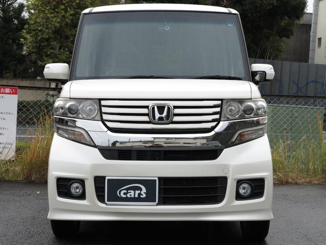 N-BOXカスタム G・Lパッケージ ワンオーナー禁煙車/純正ナビワンセグTV/バックモニター/ETC/左側パワースライド/HIDライト/スマートキー/スペアキー有(4枚目)