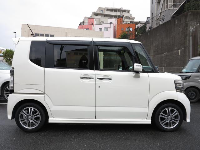 N-BOXカスタム G・Lパッケージ ワンオーナー禁煙車/純正ナビワンセグTV/バックモニター/ETC/左側パワースライド/HIDライト/スマートキー/スペアキー有(6枚目)