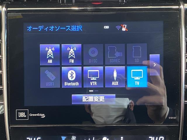 プレミアム　アドバンスドパッケージ　トヨタセーフティセンス　　ＪＢＬプレミアムサウンドシステム　純正メモリナビ　ＣＤ／ＤＶＤ／ＢＴ／フルセグ　パノラミックビューモニター　パワーバックドア　クルーズコントロール　ハーフレザーシート　ＥＴＣ(5枚目)