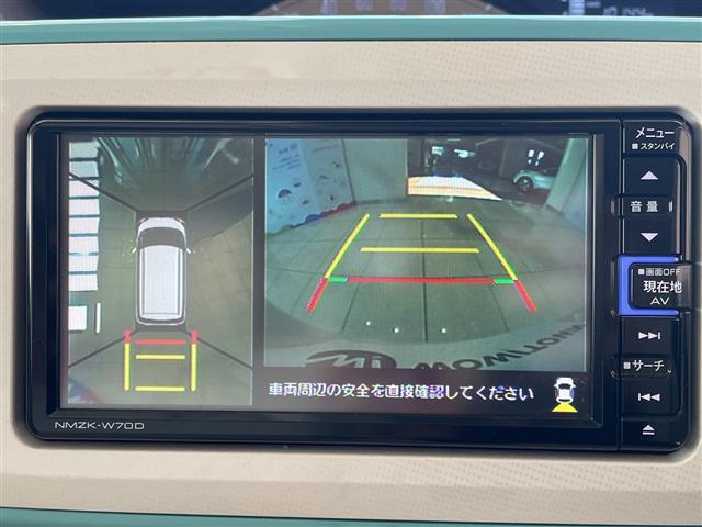 ムーヴキャンバス Ｘメイクアップリミテッド　ＳＡＩＩＩ　スマートアシスト　純正メモリナビ（ＣＤ／ＤＶＤ／ＢＴ／フルセグ）　全方位カメラ　両側パワースライドドア　ステアリングスイッチ　アイドリングストップ（5枚目）