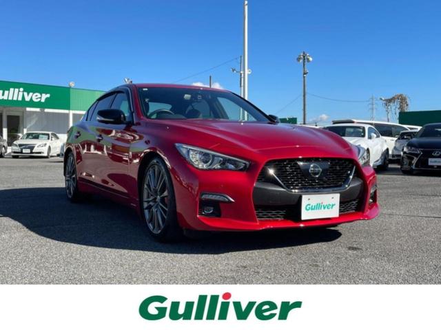 スカイライン ４００Ｒ　黒レザーシート　ＢＯＳＥサウンド　全方位運転支援システム　純正メーカーオプションナビ　エマージェンシーブレーキ　追従式クルコン　全席パワーシート　シートヒーター　全周囲カメラ　前後ドラレコ　ＥＴＣ（2枚目）