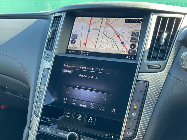 スカイライン ４００Ｒ　黒レザーシート　ＢＯＳＥサウンド　全方位運転支援システム　純正メーカーオプションナビ　エマージェンシーブレーキ　追従式クルコン　全席パワーシート　シートヒーター　全周囲カメラ　前後ドラレコ　ＥＴＣ（45枚目）