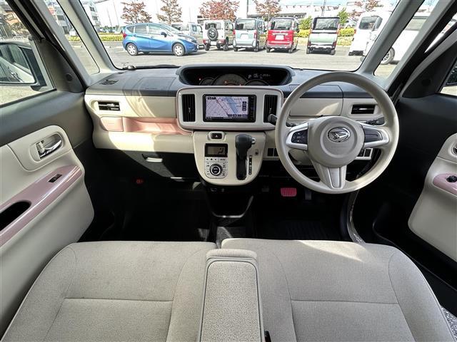 ムーヴキャンバス Ｇメイクアップ　ＳＡＩＩＩ　禁煙車／純正ナビ（フルセグＴＶ／ＦＭ／ＡＭ／ＣＤ／ＤＶＤ／ＳＤ）／バックカメラ／ＢＴ／前後ドラレコ／衝突軽減／純正フロアマット／両側パワースライドドア／横滑り防止機能／アイドリングストップ（2枚目）