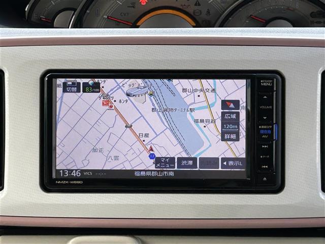 ムーヴキャンバス Ｇメイクアップ　ＳＡＩＩＩ　禁煙車／純正ナビ（フルセグＴＶ／ＦＭ／ＡＭ／ＣＤ／ＤＶＤ／ＳＤ）／バックカメラ／ＢＴ／前後ドラレコ／衝突軽減／純正フロアマット／両側パワースライドドア／横滑り防止機能／アイドリングストップ（4枚目）