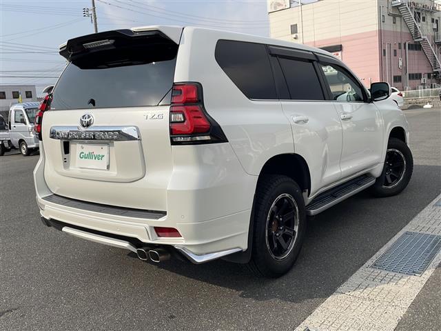 ランドクルーザープラド TZ-G 禁煙車 純正アルミ付きサマータイヤ4本車載 アルパインナビ Bluetooth フルセグTV バックカメラ 黒レザーシート クルーズコントロール フリップダウンモニター 社外デジタルインナーミラー(35枚目)