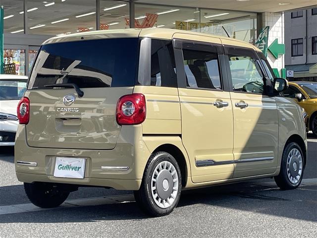 ムーヴキャンバス セオリーＧターボ　純正９インチスマホ連携ディスプレイオーディオ　スマートアシストＩＩＩ　レーダークルーズコントロール　コーナーセンサー　オートハイビーム　アイドリングストップ　シートヒーター　前後ドライブレコーダー　Ｅ（27枚目）