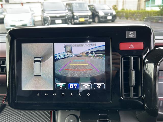 スペーシアカスタム ハイブリッドXSターボ 9インチHDメモリナビ 全方位モニター 両側パワスラ ドラレコ USB ターボ シートヒーター エアバックW アイドリングストップ パーキングアシスト 追従クルコン フルセグTV フロアマット純正(9枚目)