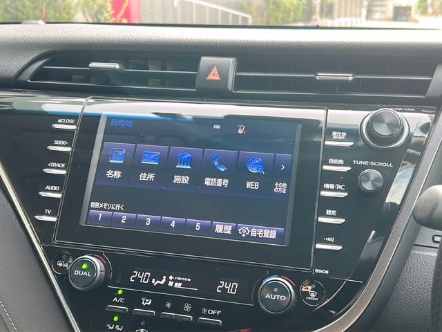 カムリ Ｇレザーパッケージ　禁煙　純正ナビ（ＣＤ／ＤＶＤ／フルセグＴＶ／ＳＤ／ＵＳＢ）バックカメラ　モデリスタエアロ　テレビキャンセラー　前方ドライブレコーダー　ＥＴＣ２．０　オートクルーズコントロール　シートヒーター（7枚目）
