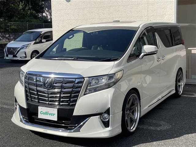 アルファード ３．５エグゼクティブラウンジ　モデリスタエアロ／Ｗサンルーフ／ＪＢＬ純ナビ／フルセグ／全方位モニタ／黒革電動シート／シートヒータ／後席エアシート／オットマン／両パワスラ／電動バックドア／ＰＣＳ／外２１ＡＷ／ＴＥＩＮ車高調（35枚目）