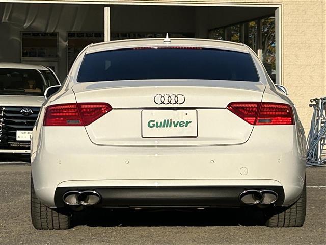 A5スポーツバック 2.0TFSIクワトロ 純正メーカーナビ 社外車高調 社外マフラー ワンセグTV AM/FM/CD/DVD/Bluetooth クルーズコントロール プリクラッシュセーフティ 横滑り防止装置 パーキングホールド LEDライト(4枚目)