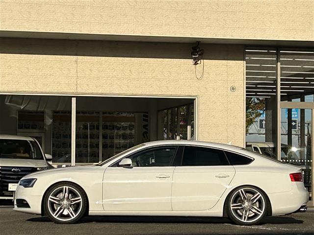 A5スポーツバック 2.0TFSIクワトロ 純正メーカーナビ 社外車高調 社外マフラー ワンセグTV AM/FM/CD/DVD/Bluetooth クルーズコントロール プリクラッシュセーフティ 横滑り防止装置 パーキングホールド LEDライト(6枚目)