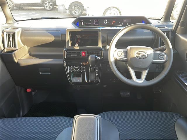 タント カスタムＲＳ　☆スマートアシスト☆両側パワースライドドア☆ビルトインＥＴＣ☆黒ハーフレザーシート☆前席シートヒーター☆横滑り防止機能☆プッシュスタート☆スマートキー☆純正フロアマット☆新車保証書☆（3枚目）