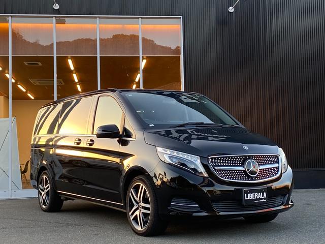 Vクラス V220d アバンギャルド ロング RSP ACC 黒革 シートH 両側パワスラ ブルメスター 純正ナビ 地デジ BT 全方位カメラ アンビエントライト 社外後席モニター Pバックドア LED Aライト ドラレコ 純19AW ETC(18枚目)