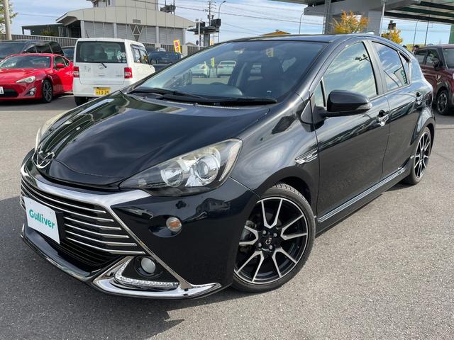 アクア 　社外ＳＤナビ　Ｂカメラ　ＢＴ　ＤＴＶ　ＵＳＢ　ＣＤ／ＤＶＤ　ハーフレザー　革ハンドル　ＬＥＤヘッドライト　プッシュスタート　ステアリングスイッチ　前席シートヒーター　純正１７インチＡＷ（15枚目）