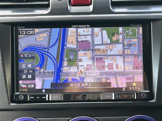 フォレスター ２．０ＸＴ　アイサイト　社外メモリーナビ／ＤＶＤ／ＣＤ／Ｂｌｕｅｔｏｏｔｈ／バックカメラ／全車速追従機能付クルーズコントロール／プリクラッシュブレーキ／先行車発進お知らせ／ＡＴ誤発進抑制／ふらつき警報／車線（2枚目）